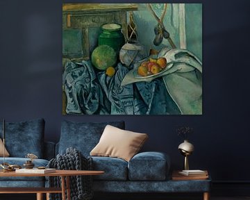 Stilleven met een gemberpotje en aubergines van Paul Cézanne van Dina Dankers