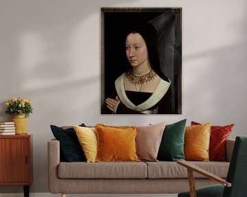 Maria Portinari (Maria Maddalena Baroncelli, geboren 1456) door Hans Memling van Dina Dankers