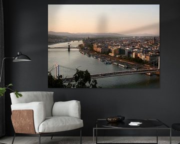 Overview of Budapest and the Danube River by Judith van Wijk