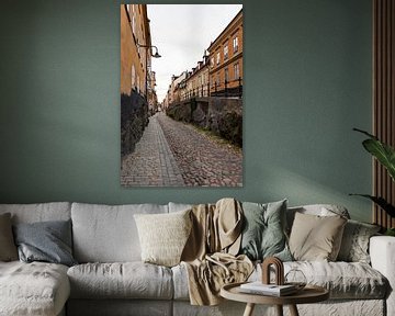 Rue colorée à Stockholm, Suède sur Kelsey van den Bosch