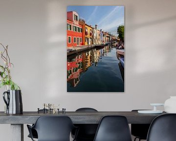 Kleurrijk vissershuisjes Burano | Reisfotografie | Lagune van Venetië, Italië van Tine Depré