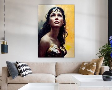 Portret van Wonder Woman van Maarten Knops