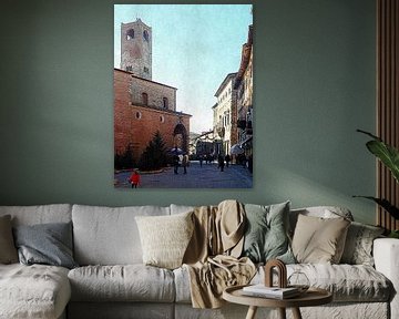 Main Square Citta Della Pieve by Dorothy Berry-Lound