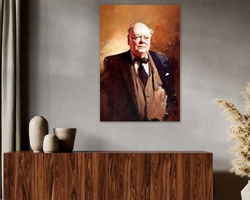 Winston Churchill in oil. Part 1 by Maarten Knops