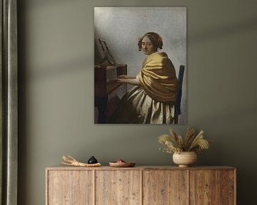 Jonge vrouw bij het virginaal, Johannes Vermeer