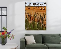 Voorbeeld van het werk in een kamer