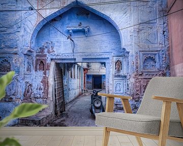 Jodhpur is a blue city in Rajasthan India. The blue color and therefore the distinctive lighting is  by Wout Kok