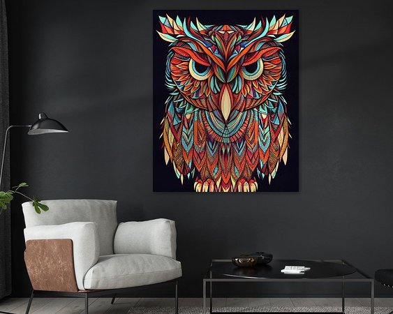 Voorbeeld van het werk in een kamer