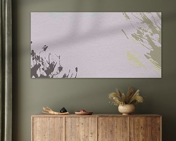 Abstracte minimalistische kunst in Wild Wonder Flexa kleuren in roze, taupe en beige van Dina Dankers