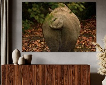 Backwards. Rhinoceros in reverse. by Slim Shadow