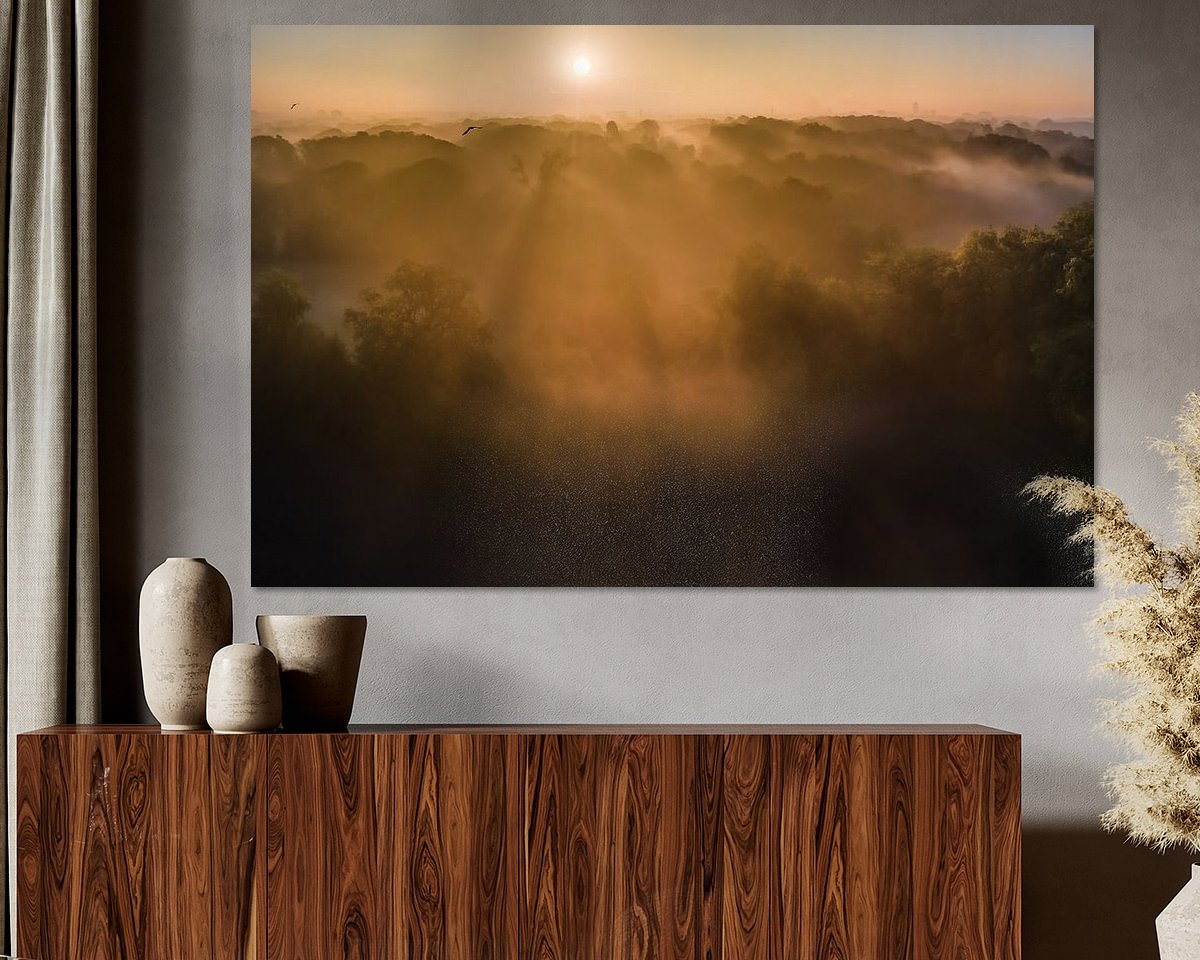 Voorbeeld van het werk in een kamer