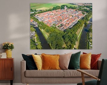 De oude stad Elburg van bovenaf gezien van Sjoerd van der Wal