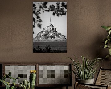Getijdeneiland  Mont Saint-Michel in Noramandië van Melissa Peltenburg