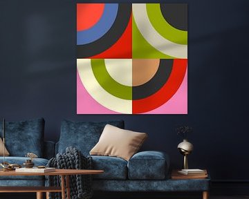 Bauhaus - Cirkels in kleur 2 van Ana Rut Bre