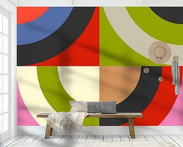 Bauhaus - Cirkels in kleur 2 van Ana Rut Bre
