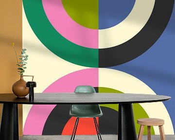 Bauhaus - Cirkels in kleur 3 van Ana Rut Bre