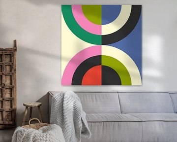 Bauhaus - circles in colorful 3