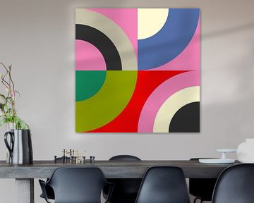 Bauhaus - Cirkels in kleur 5 van Ana Rut Bre