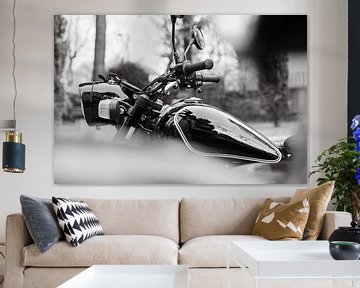 Honda Goldwing zijspan zwart-wit van Melissa Peltenburg