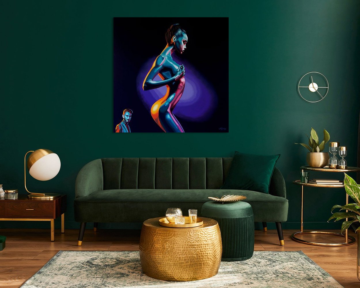 Voorbeeld van het werk in een kamer