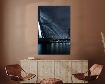 Pont Erasmus de nuit, Rotterdam sur Cedric Hoogendoorn