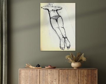 schets vrouw 3 van Vincent Jacobs