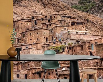 Chameleon village built of clay in the Middle Atlas Mountains in Morocco by Wout Kok