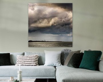 Couverture nuageuse au-dessus de Den Helder