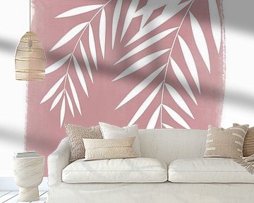 Tropical leaf - Pink by Studio Malabar