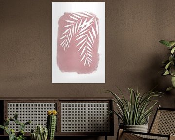 Tropical leaf - Pink by Studio Malabar