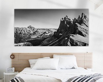 Seceda in black and white by Henk Meijer Photography