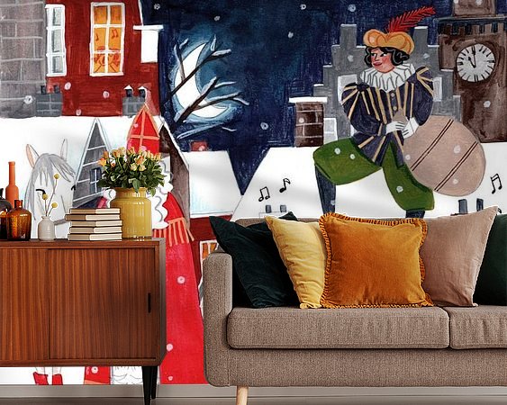 Voorbeeld van het werk in een kamer