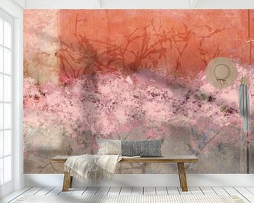 Aurora Botanica - Abstract Scandinavian Minimalist in pink, orange, beige by Dina Dankers