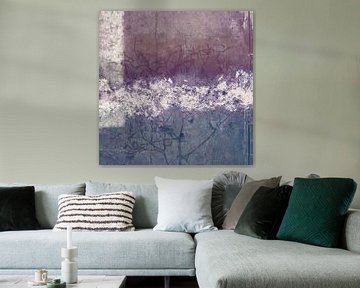 Aurora Botanica - Abstract Scandinavian Minimalist in purple, blue, brown and white by Dina Dankers