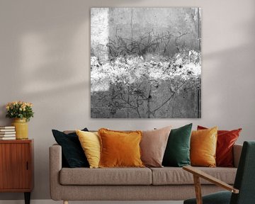 Aurora Botanica - Abstract Scandinavian Minimalist in black and white by Dina Dankers