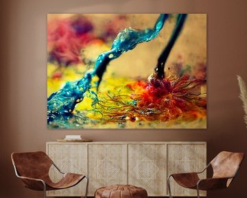 Abstracte kleuren waterdruppels Splash achtergrond van Animaflora PicsStock