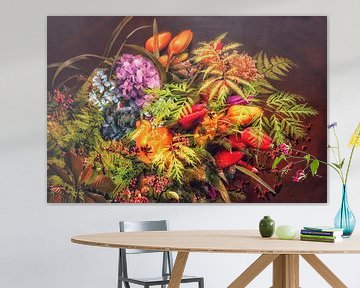 Klassiek boeket van bloemen en bladeren van LUDMILA SHUMILOVA