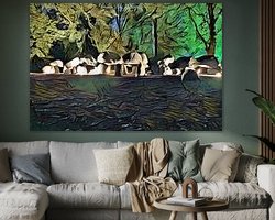 Example of the artwork in a room