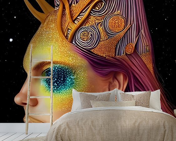 Voorbeeld van het werk in een kamer