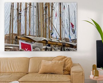 Houten masten en veel touw van whmpictures .com