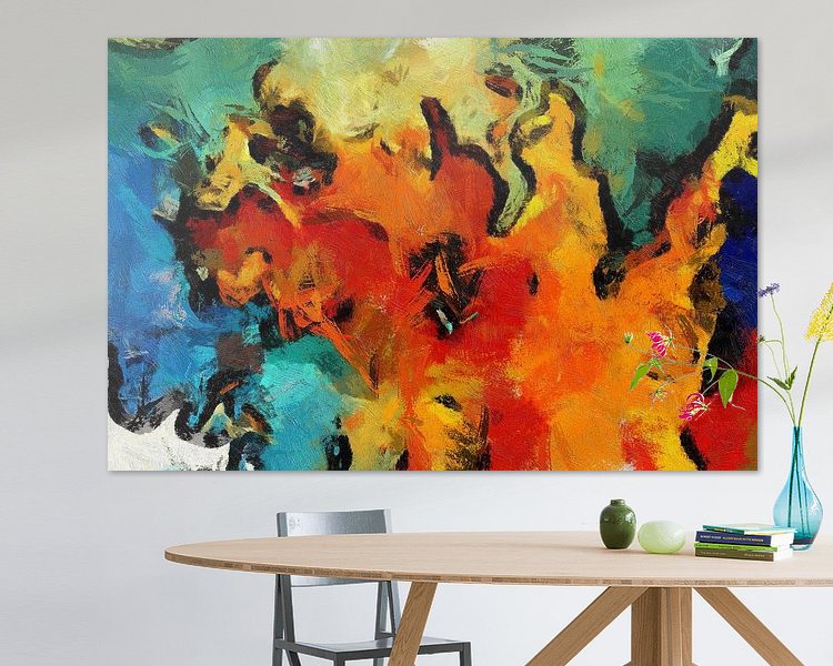 Voorbeeld van het werk in een kamer
