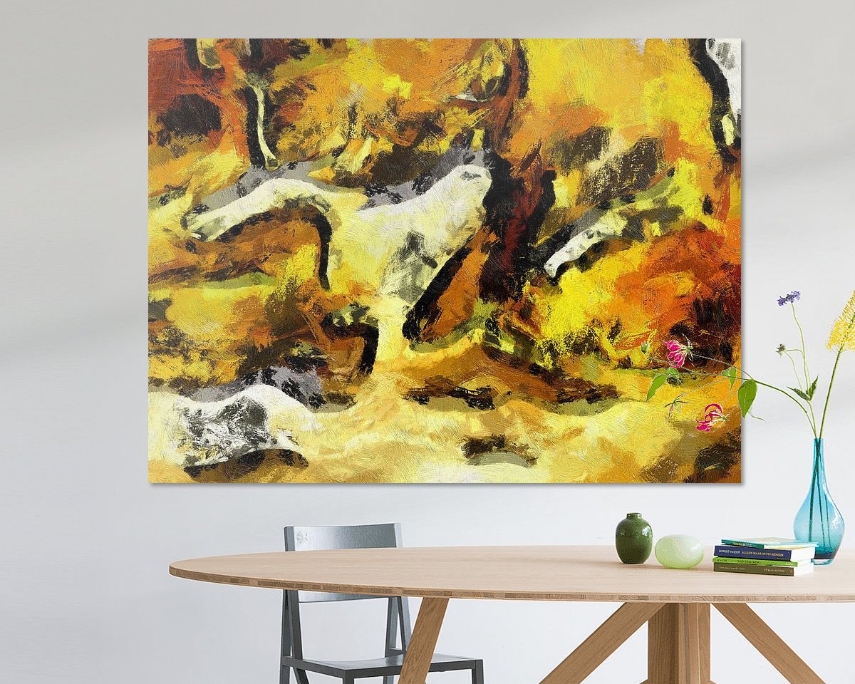 Voorbeeld van het werk in een kamer