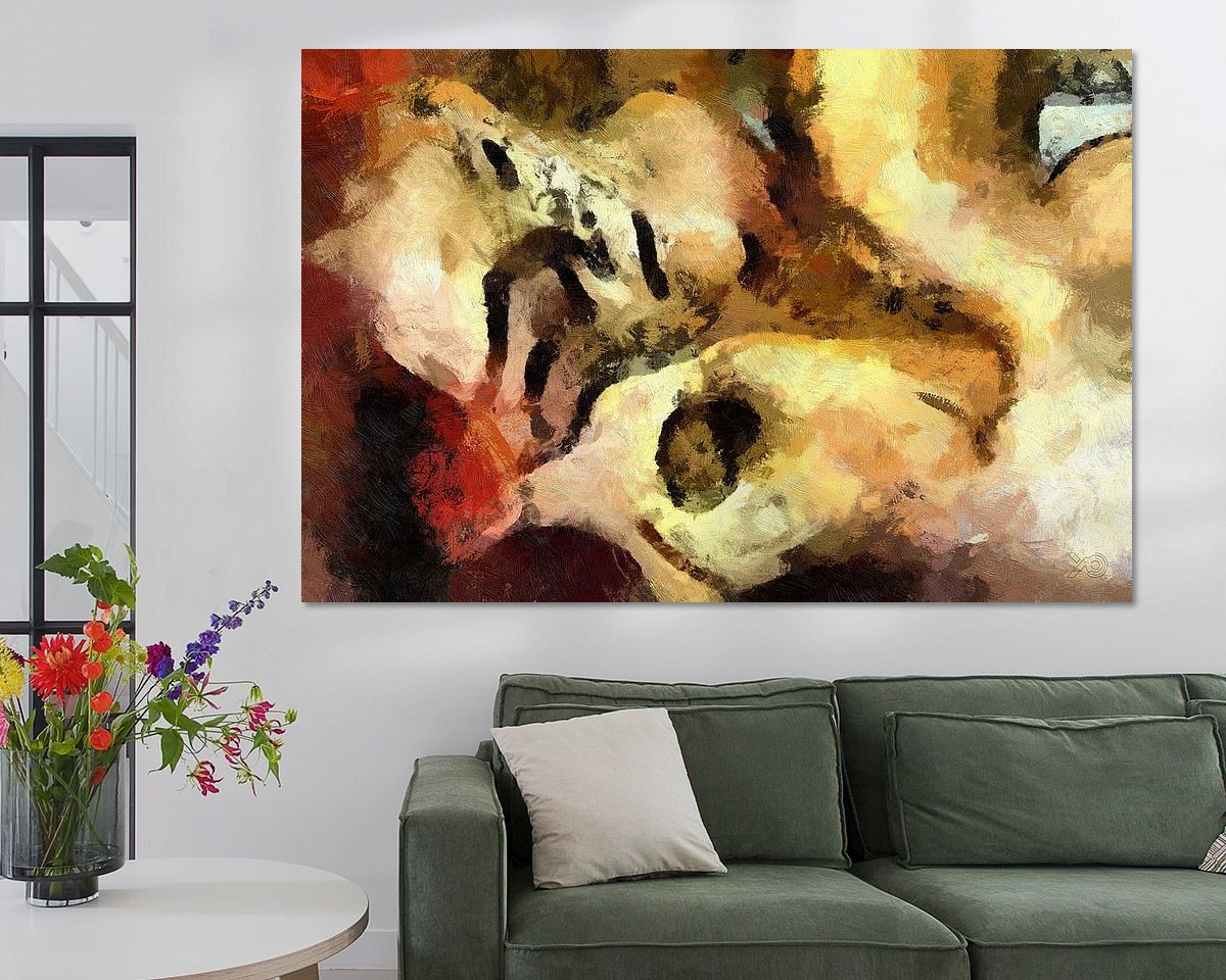 Voorbeeld van het werk in een kamer