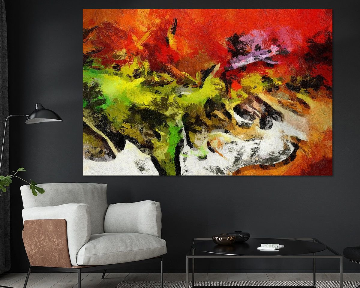Voorbeeld van het werk in een kamer