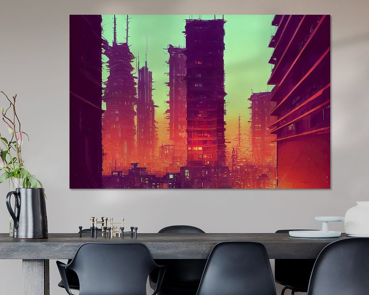 Voorbeeld van het werk in een kamer