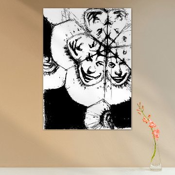 CLOWNS SCHWARZ UND WEISS