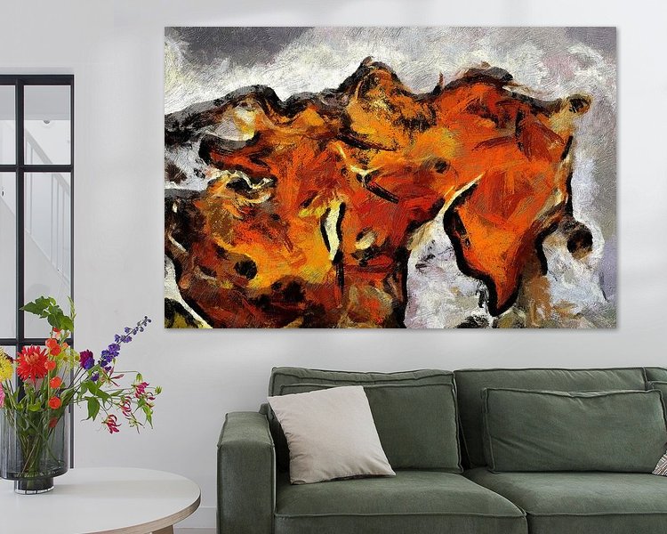 Voorbeeld van het werk in een kamer