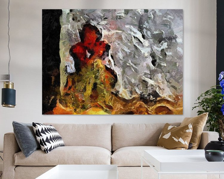 Voorbeeld van het werk in een kamer