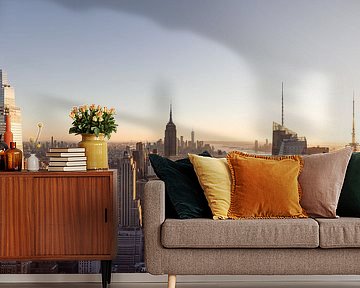 Manhattan Skyline during Golden Hour von swc07