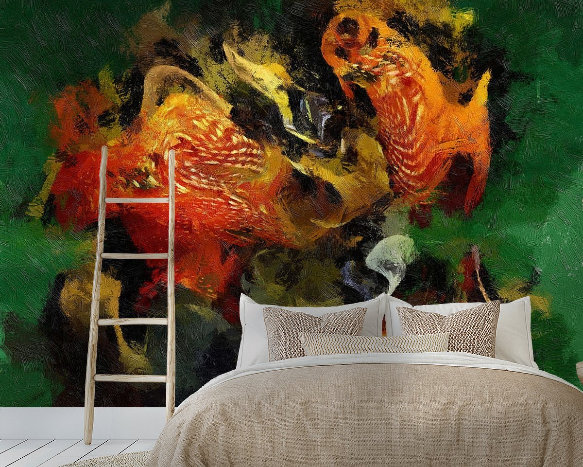 Voorbeeld van het werk in een kamer